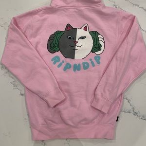 Pink Ripndip hoodie like new!
